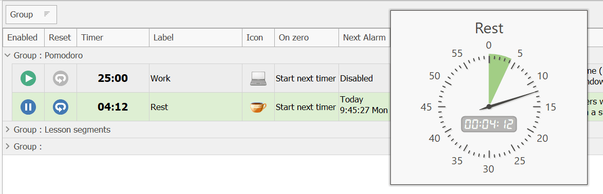 pomodoro timer setup 25 minutes work 5 minutes break