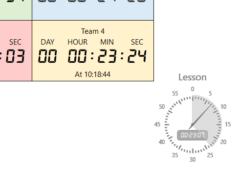 small dim floating time-left widget