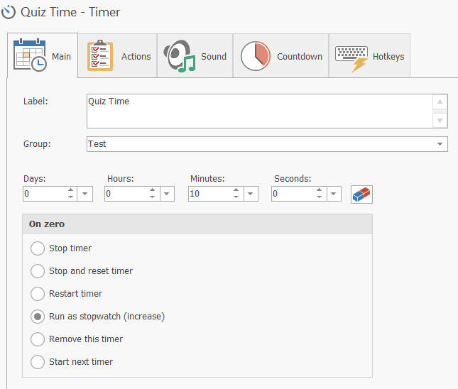converting a finished timer into a stopwatch