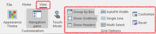 Grid options