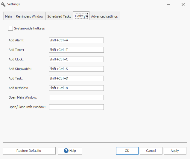 Hotkeys