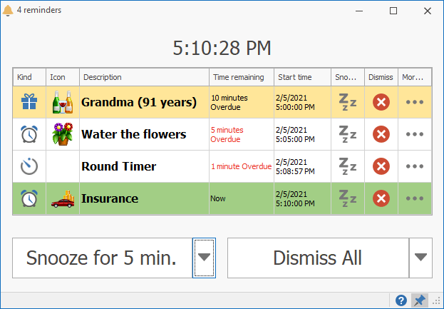 Improved Reminders Window