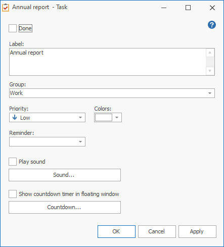 Task Settings